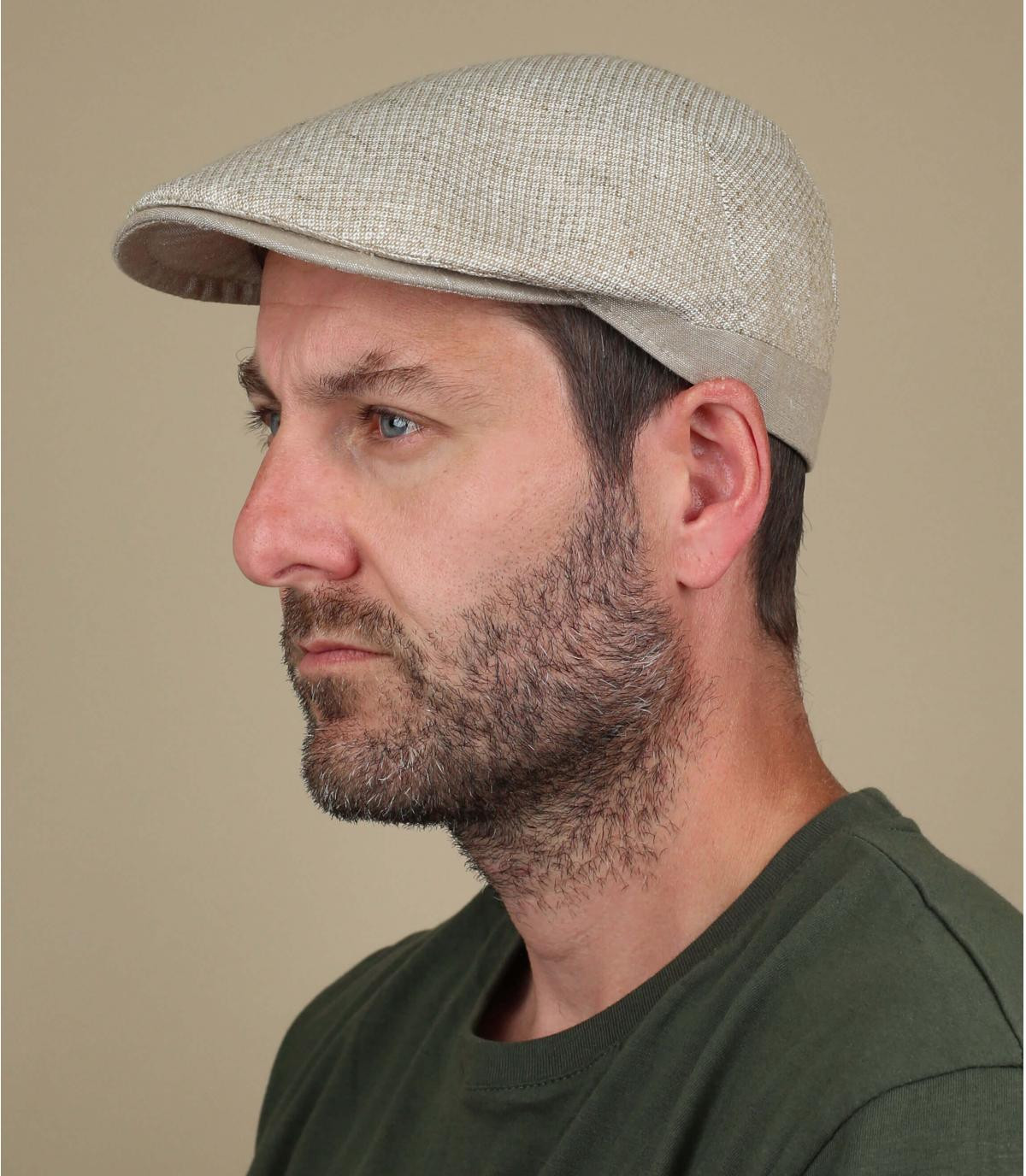katoen linnen beige baret Rayan beige katoen linnen beige baret Rayan beige